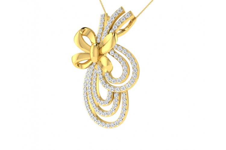 Hali Diamond Pendant In Gold
